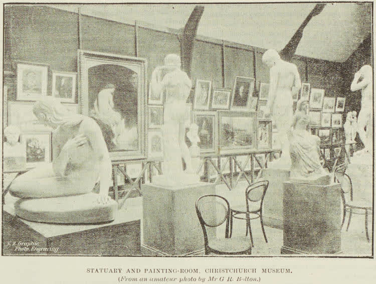 Statuary and Painting-Room, Christchurch Museum, 1893
