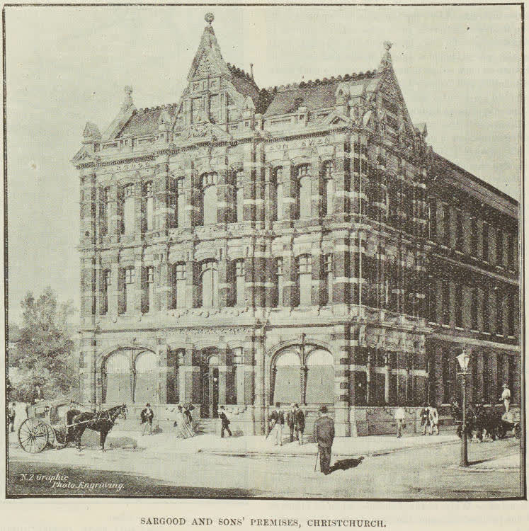 Sargood and Sons' premises, Christchurch, 1893