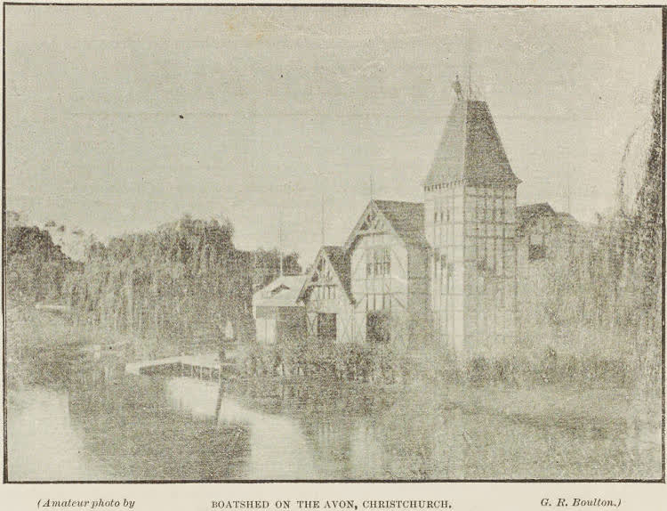 Boatshed on the Avon, Christchurch, 1893