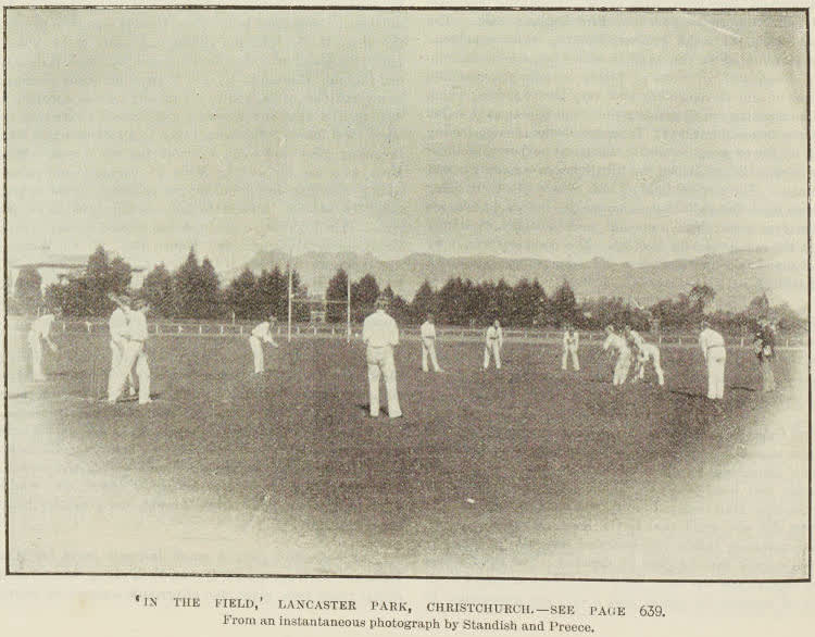 In the field, Lancaster Park, 1893