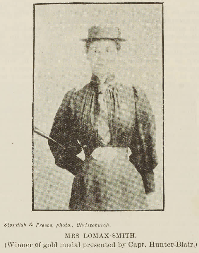 Mrs Lomax-Smith (Winner of gold medal presented by Capt. Hunter-Blair), 1893