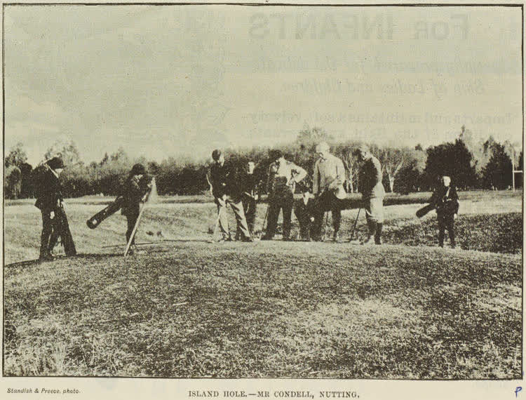 Island hole - Mr Condell nutting, 1893