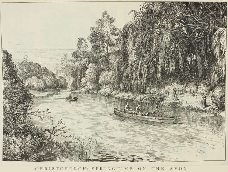 Christchurch - springtime on the Avon, 1893