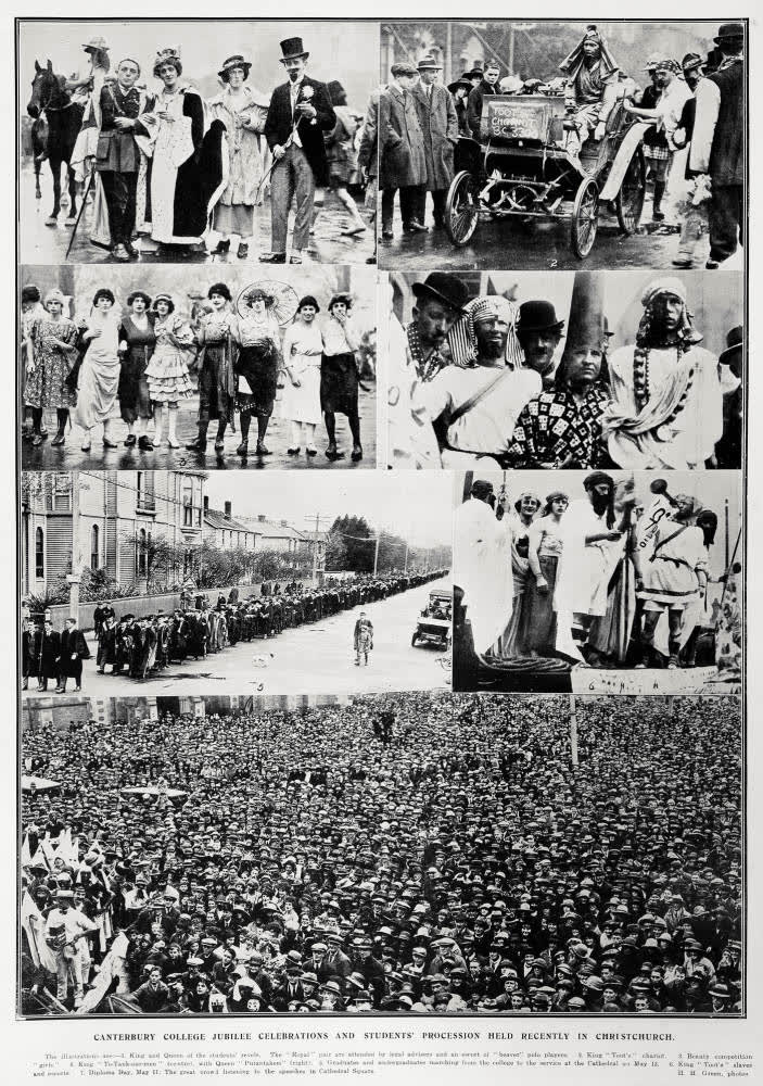Canterbury College Jubilee Celebrations And Students' Procession Held Recently In Christchurch, 1923