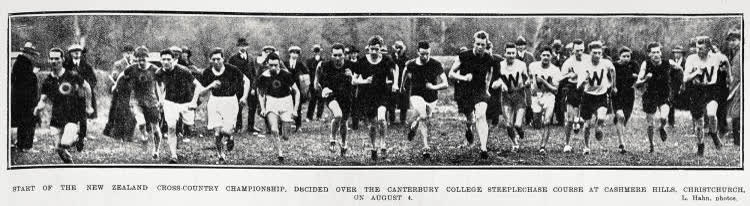 Start of the New Zealand Cross-Country Championship, 1923