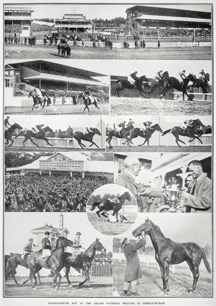 Steeplechase Day at the Grand National Meeting In Christchurch, 1923