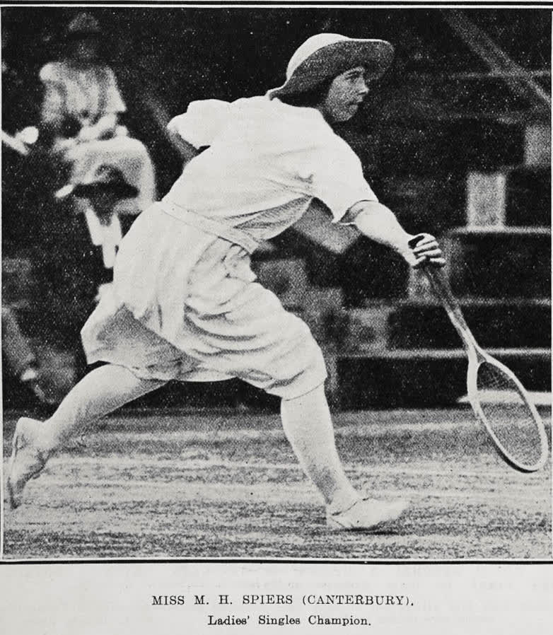 Miss M. H. Spiers (Canterbury), Ladies' Singles Champion, 1924