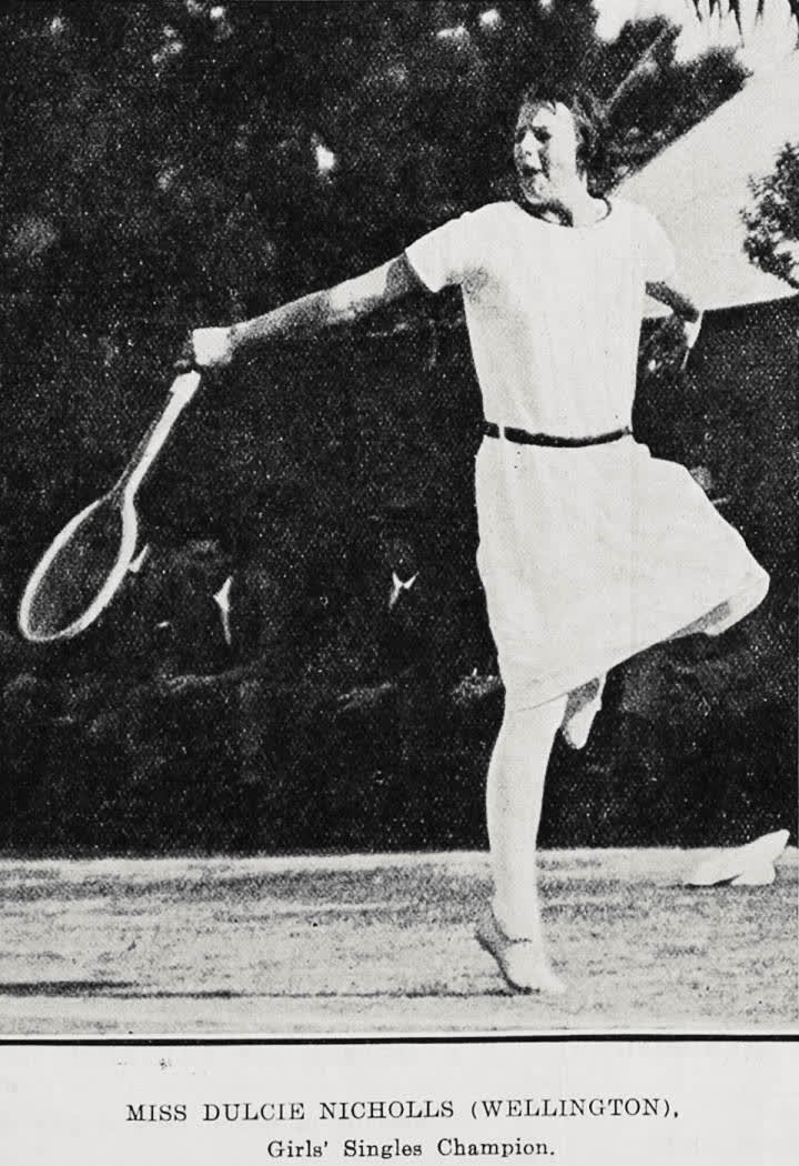 Miss Dulcie Nicholls (Wellington), Girls' Singles Champion, 1924