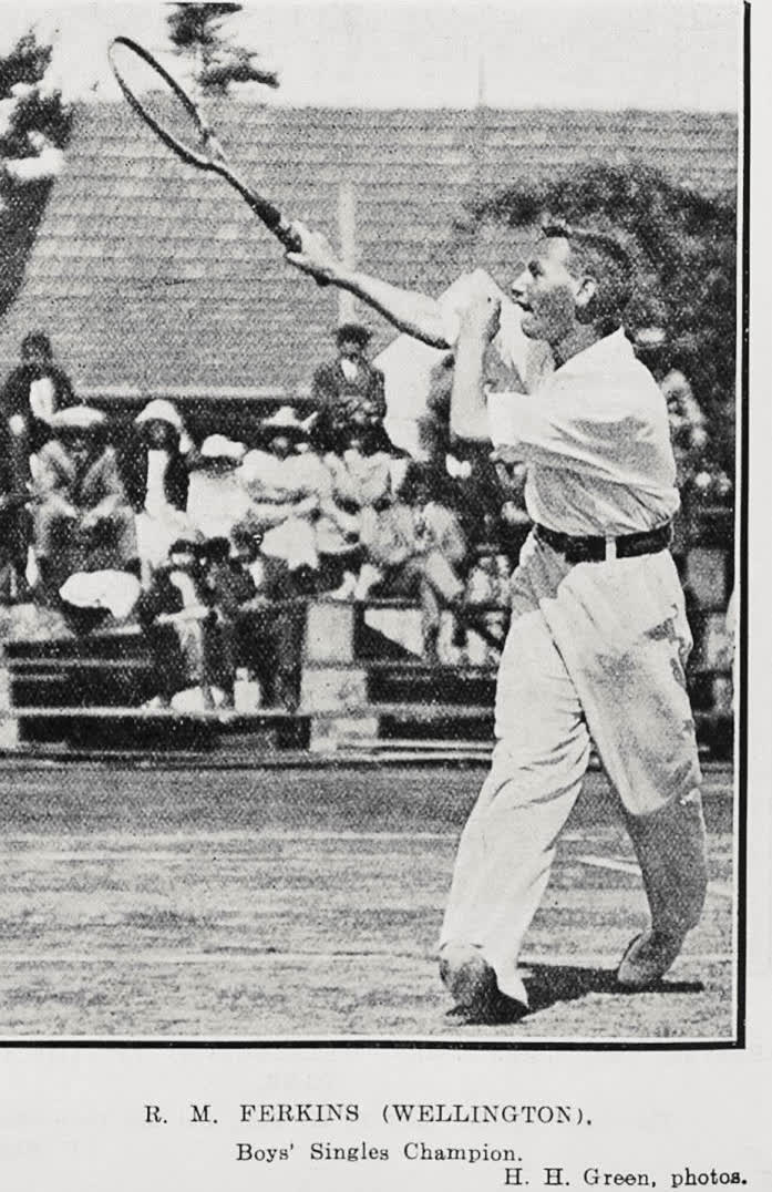 R. M. Ferking (Wellington), Boys' Singles Champion, 1924