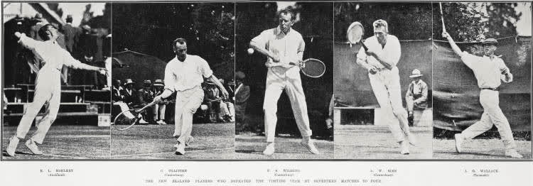 The New Zealand players who defeated the visiting team by seventeen matches to four, 1924