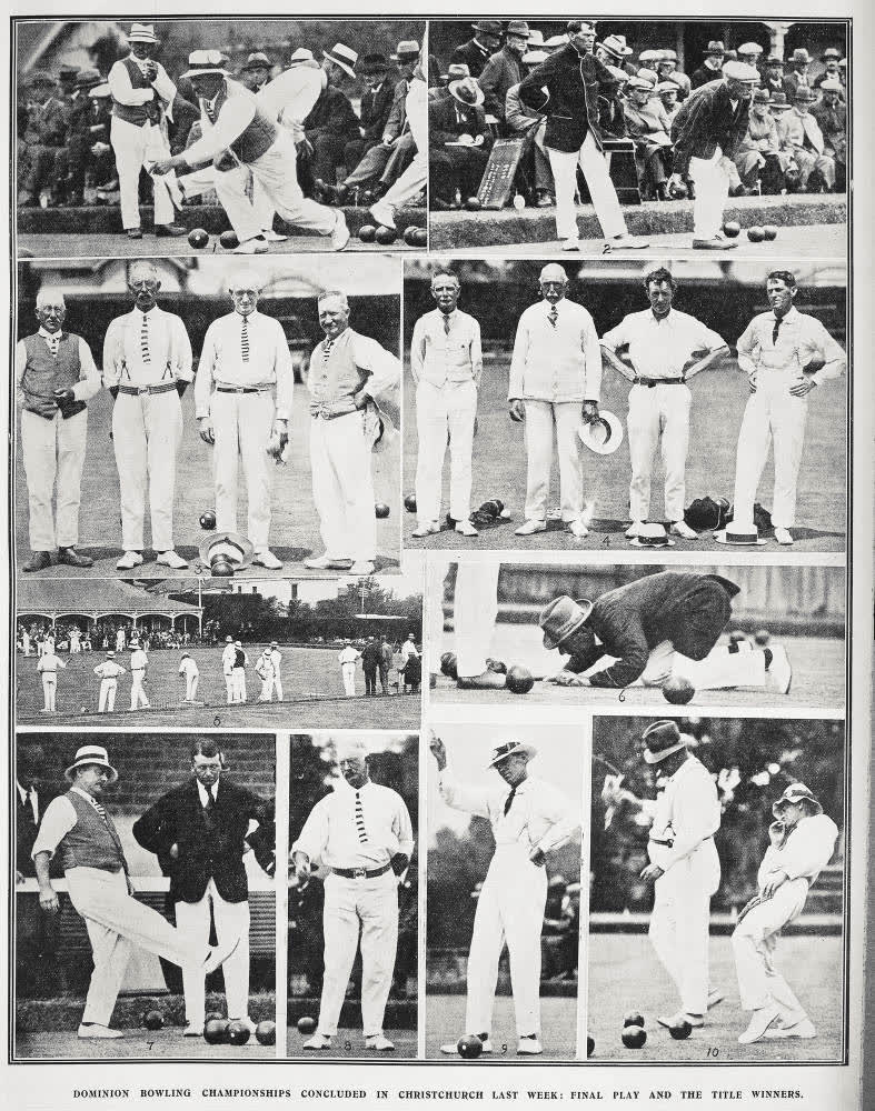 Dominion Bowling Championships concluded in Christchurch last week: final play and the title winners, 1924