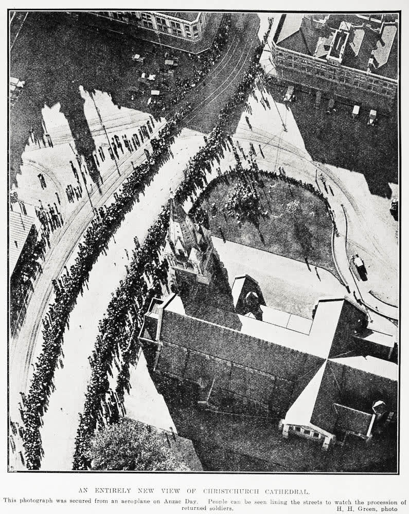 An entirely new view of Christchurch Cathedral, 1924