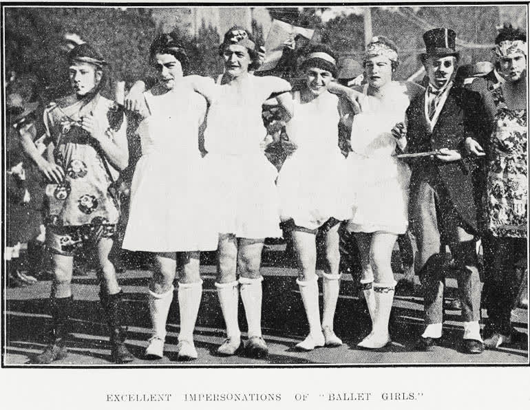 Excellent impersonations of 'ballet girls.', 1924