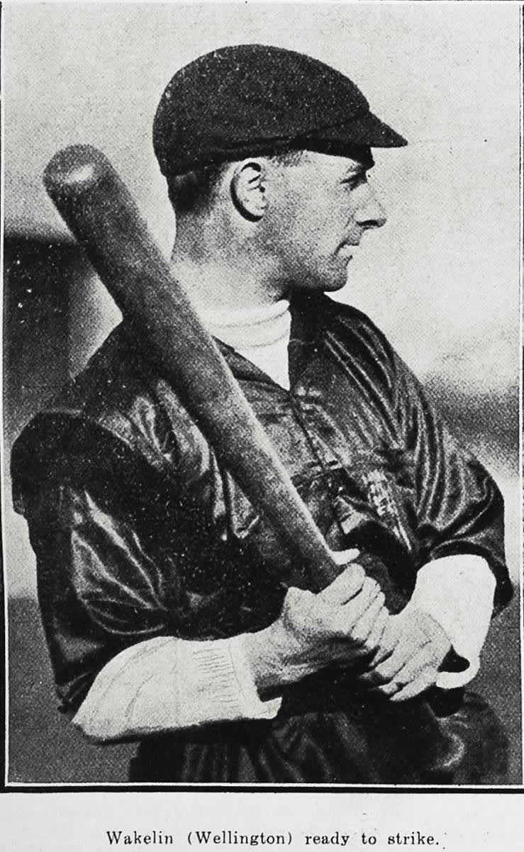Wakelin (Wellington) ready to strike, 1924