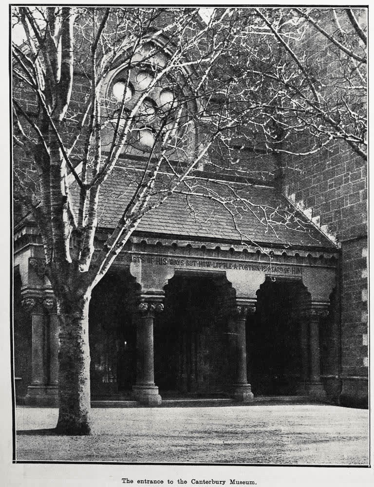 The entrance to the Canterbury Museum, 1924