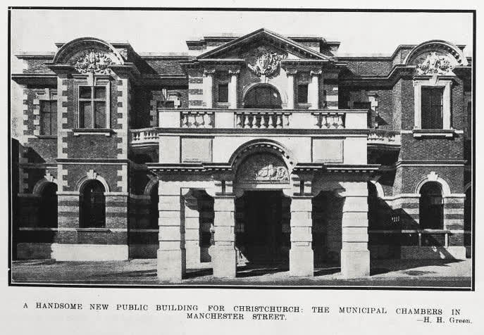 A handsome new public building for Christchurch; the municipal chambers in Manchester Street, 1924