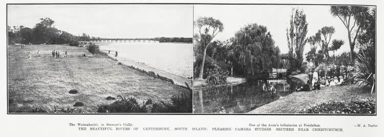 The beautiful rivers of Canterbury, South Island: pleasing camera studies secured near Christchurch, 1924