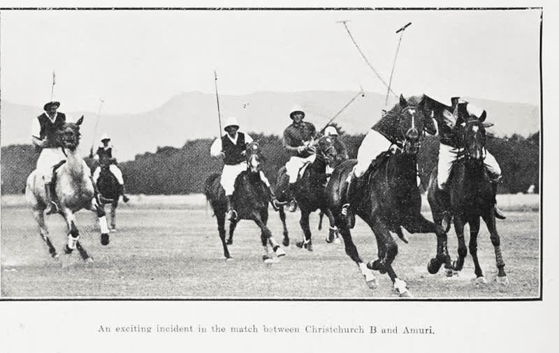 An exciting incident in the match between Christchurch B. and Amuri, 1925