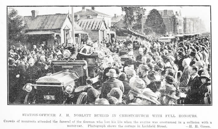 Station - Officer J.H. Noblett Buried In Christchurch With Full Honours, 1925
