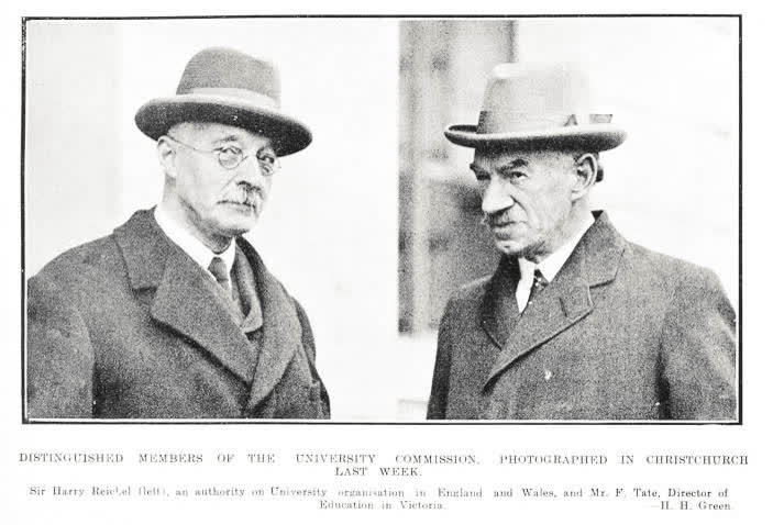 Distinguished Members of the University Commission, Photographed In Christchurch Last Week, 1925