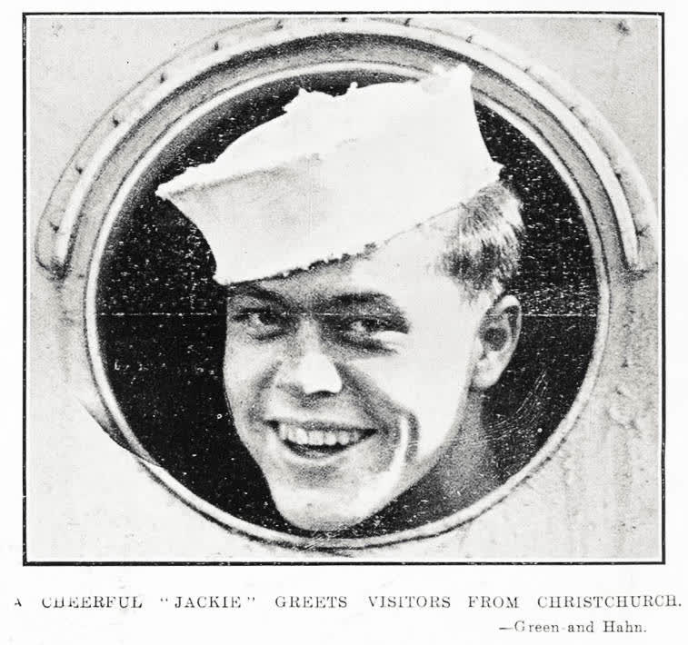 A Cheerful 'Jackie ' Greets Visitors From Christchurch, 1925