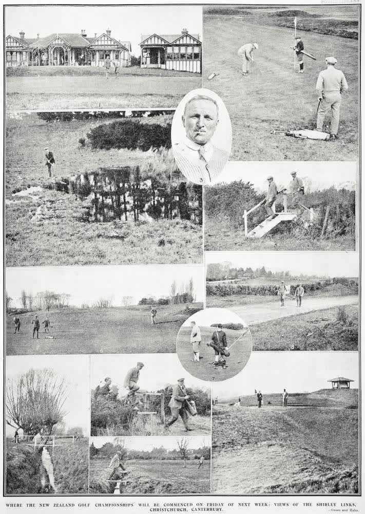 Where The New Zealand Golf Championship Will Be Commenced on Friday of Next Week: Views of the Shirley Links, Christchurch, Canterbury, 1925