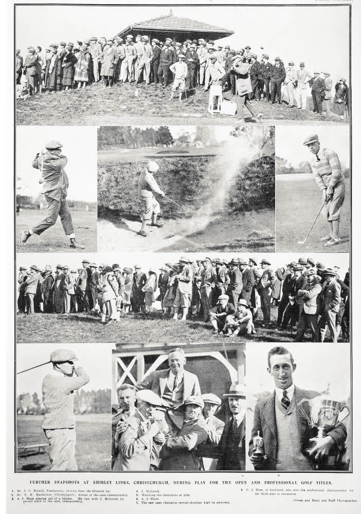 Further Snapshots At Shirley Links, Christchurch, During Play for the Open and Professional Golf Titles, 1925