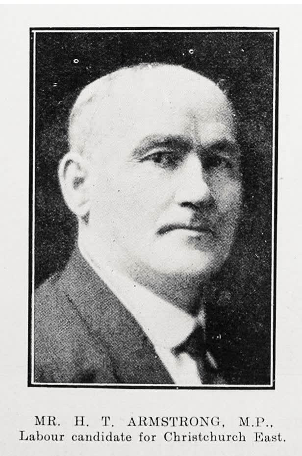 MR. H. T. ARMSTRONG, M.P., Labour candidate for Christchurch East, 1925