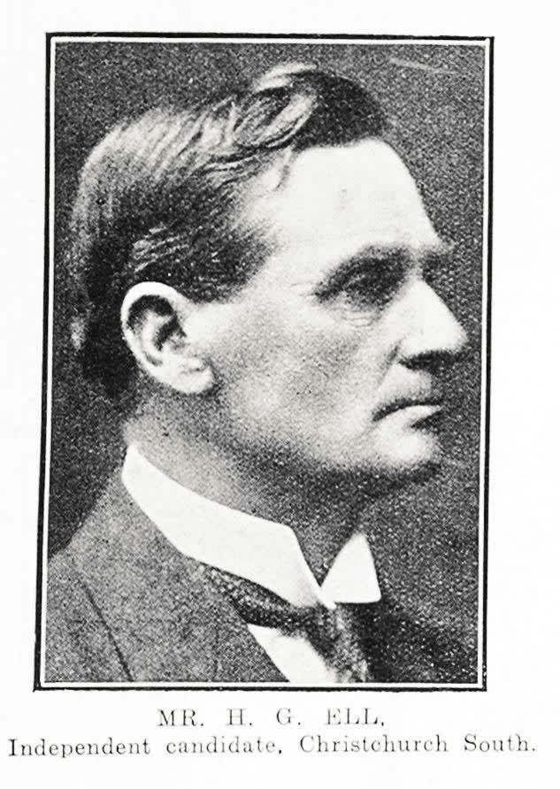 MR. H. G. ELL. Independent candidate, Christchurch South, 1925