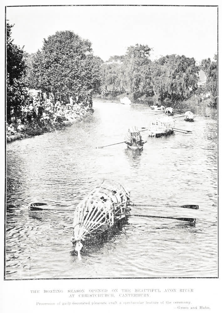 The Boating Season Opened on the Beautiful Avon River At Christchurch, Canterbury, 1925