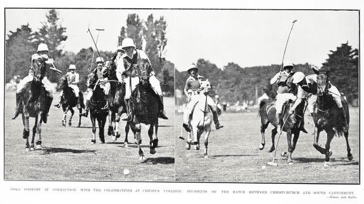 Polo contest in connection with the celebration at Christ's College, 1925