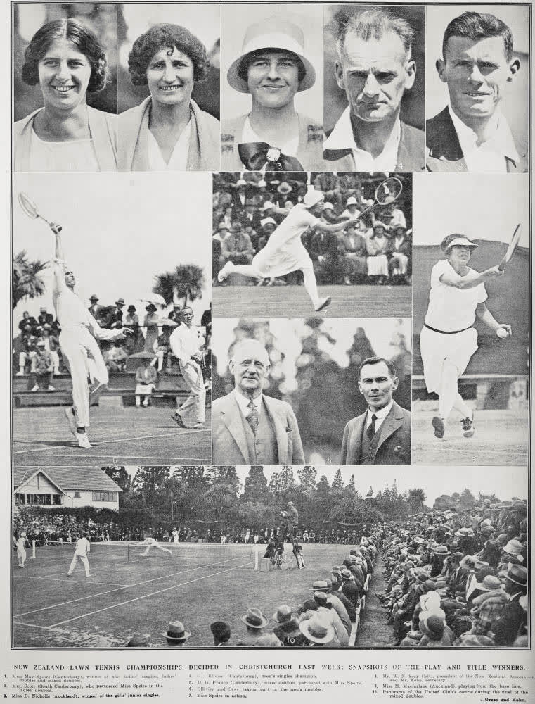 New Zealand Lawn Tennis Championships decided in Christchurch last week: snapshots of the play and title winners, 1926