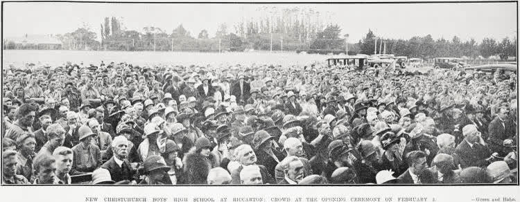 New Christchurch Boys' High School at Riccarton, 1926