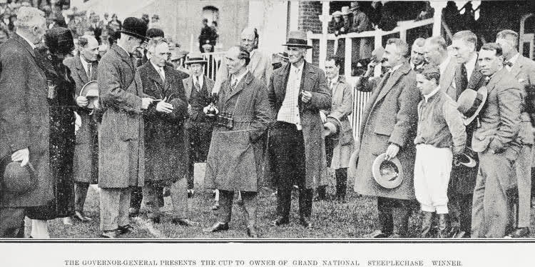 The Governor General Presents The Cup To Owner of Grand National Steeplechase Winner, 1926