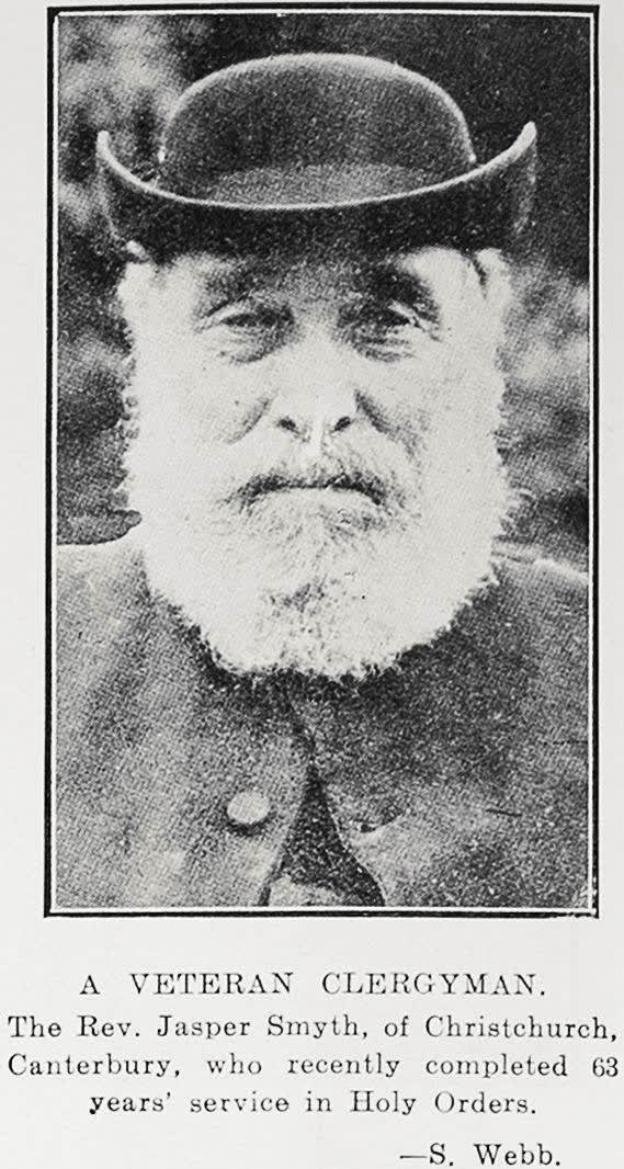 A veteran clergyman: the Rev. Jasper Smyth of Christchurch, Canterbury, 1926