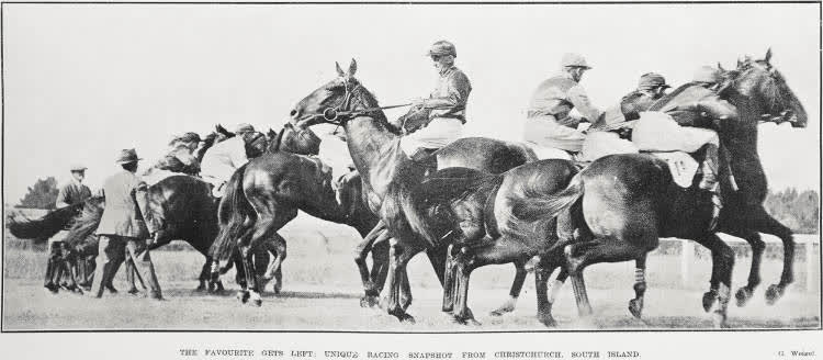 The Favourite Gets Left: Unique Racing Snapshot From Christchurch South Island, 1927