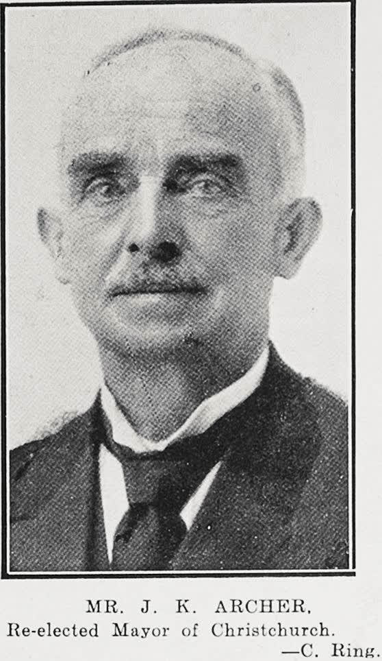 Mr. J. K. Archer, Re-elected Mayor of Christchurch, 1927