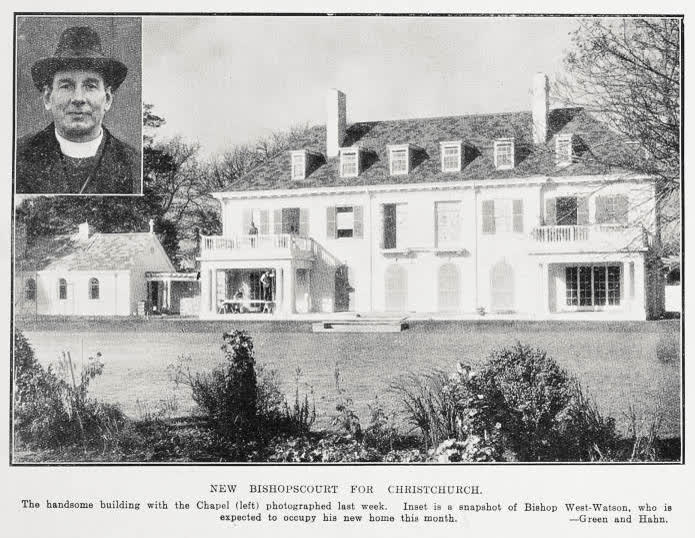 New Bishopscourt For Christchurch, 1927