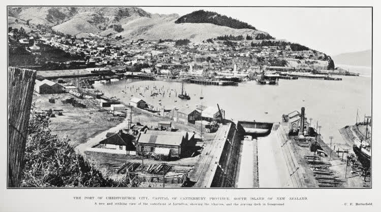 The Port Christchurch City, Capital Of Canterbury Province, South Island Of New Zealand, 1927