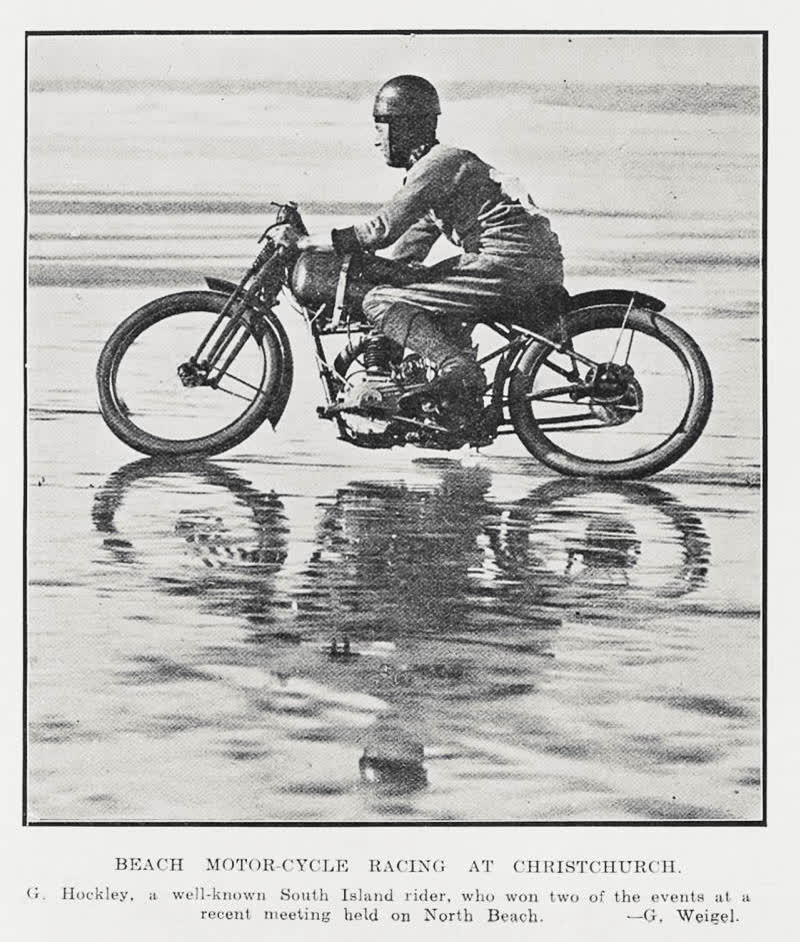 Beach Motor-Cycle Racing At Christchurch, 1927