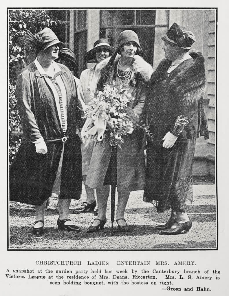 Christchurch Ladies Entertain Mrs. Amery, 1927