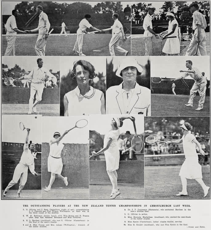 The Outstanding Players at the New Zealand Tennis Championship In Christchurch Last Week, 1928