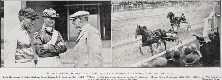 Trotting Match Between Two New Zealand Champions At Christchurch Last Saturday, 1928