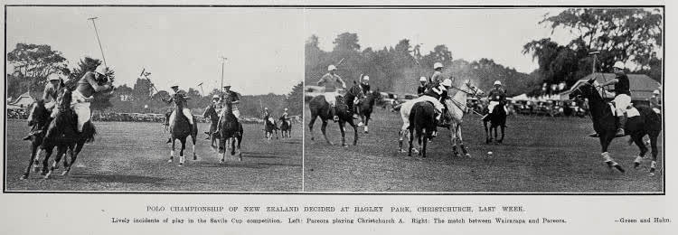 Polo Championship Of New Zealand Decided At Hagley Park, Christchurch, Last Week, 1928