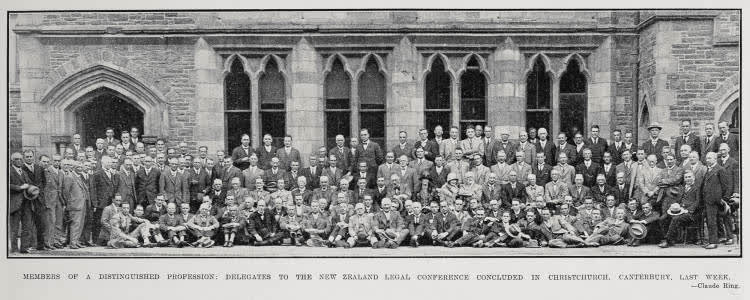 Delegates to the New Zealand Legal Conference Concluded In Christchurch Canterbury, Last Week, 1928