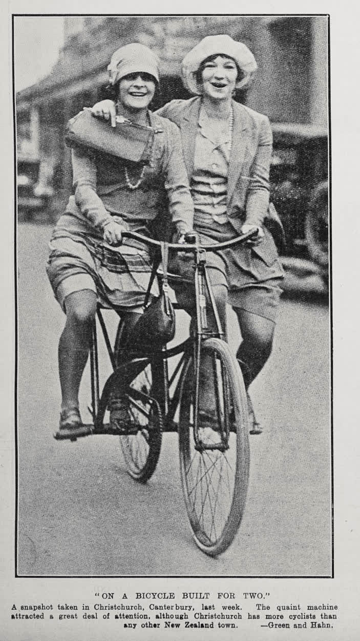 On a bicycle built for two, 1928