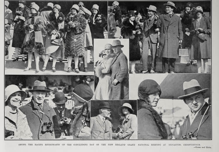 Among The Racing Enthusiasts on the Concluded Day of the New Zealand Grand National Meeting At Riccarton, Christchurch, 1928