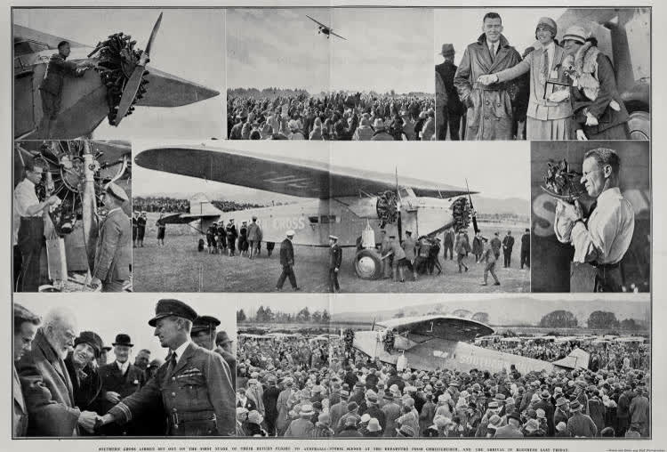 Southern Cross Airmen Set Out on the First Stage Of Their Return Flight To Australia, 1928