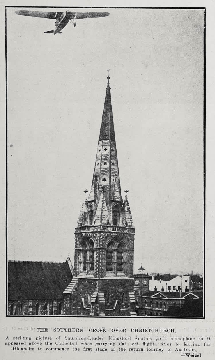 The Southern Cross Over Christchurch, 1928