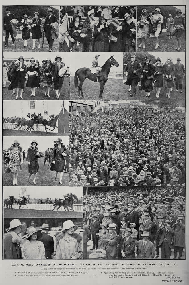 Carnival Week Commenced In Christchurch, Last Saturday: Snapshots At Riccarton On Cup Day, 1928